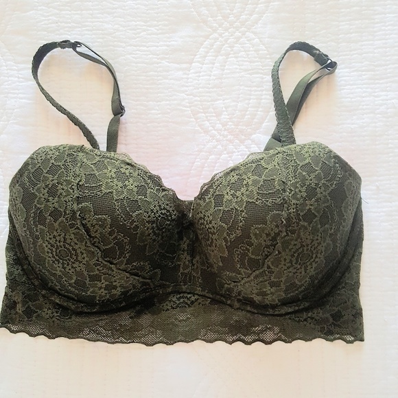 Victoria Secret PINK GREEN BRALETTE, P/S DD - Picture 1 of 5